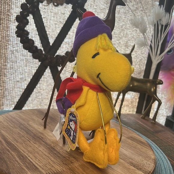 Peanuts Woodstock 7" Plush Bird Rattles Winter Hat Scarf Whitmans Rare NWT - Picture 4 of 9